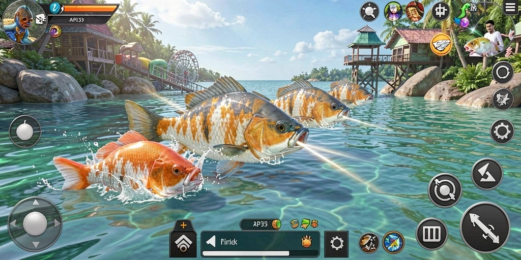 Gameplay seru menembak ikan dengan grafis memukau.