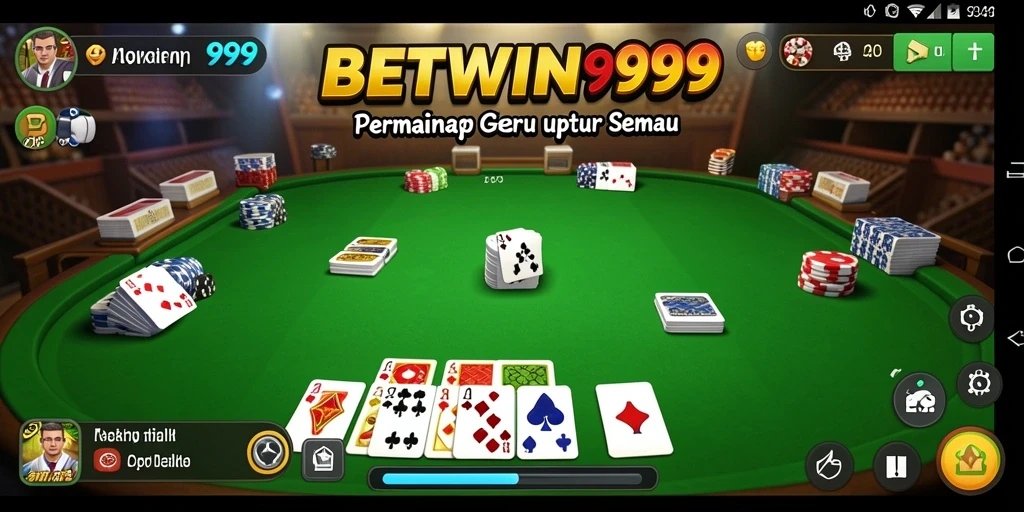 Screenshot BETWIN999 menampilkan gameplay Gaple yang menarik dan interaktif.