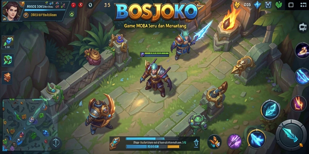 Tampilan gameplay seru di BOSJOKO yang penuh aksi.