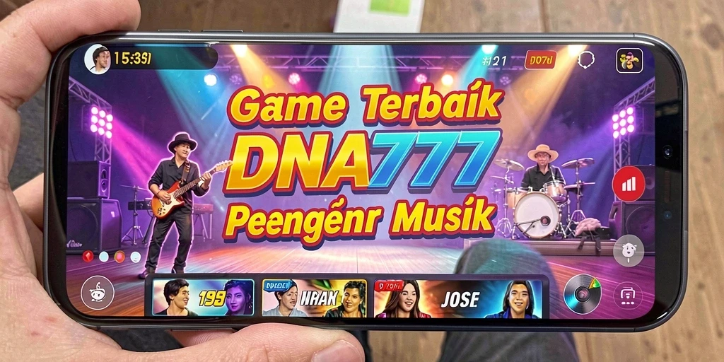 Tampilan gameplay DNA777 yang menarik dengan berbagai tantangan musik.