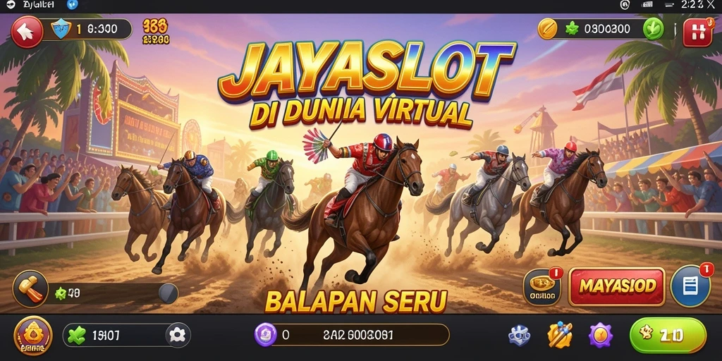 Screenshot gameplay JAYASLOT menampilkan balapan yang seru dan menantang.