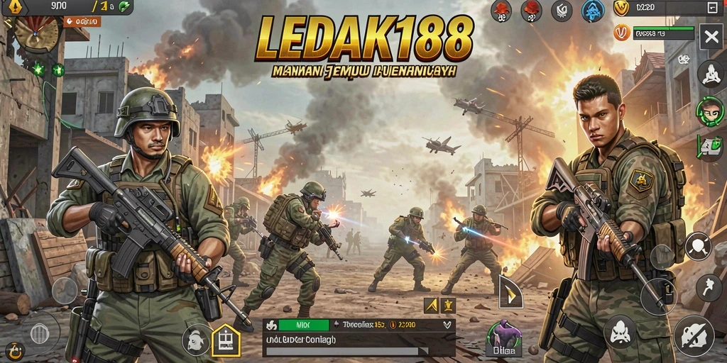 Screenshot LEDAK188 menampilkan pertempuran strategi yang menegangkan.