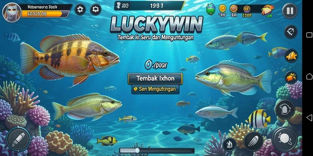 Tampilan permainan Tembak Ikan yang menarik dan seru dalam LUCKYWIN.