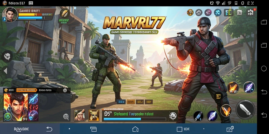 Tangkapan layar MARVRL77 menampilkan aksi strategi dalam pertempuran epik.