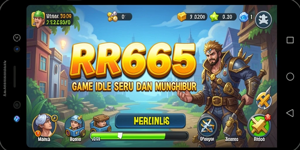 Tampilan gameplay Idle yang menarik dan seru di RR666.